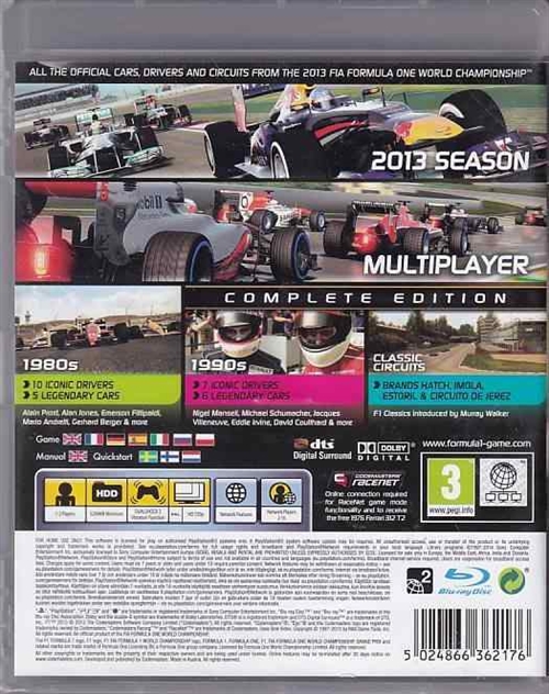 F1 2013 - PS3  (B Grade) (Genbrug)